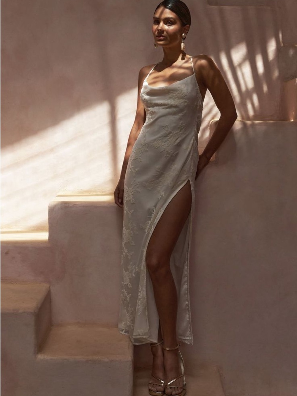 Meshki Erika Burnout Velvet Maxi Dress